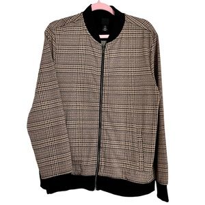 H&M Plaid Lightweight Bomber Styled Jacket